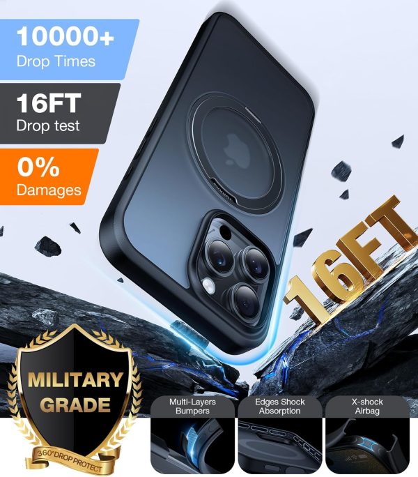 Apple iPhone 16 Pro Max Ostand Pro Series Case by Torras - Black - Image 3