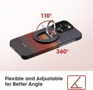 PITAKA MagEZ Grip 3 Compatible with MagSafe Ring for iPhone 16/15/14/13/12 - Sunset - Image 4