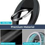 PITAKA MagEZ Grip 3 Compatible with MagSafe Ring for iPhone 16/15/14/13/12 - Black - Image 4