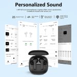 QCY Melobuds HT05 ANC 40dB Active Noise Cancelling Bluetooth 5.2 6 Mic ENC Earbuds - Black - GC - Image 2