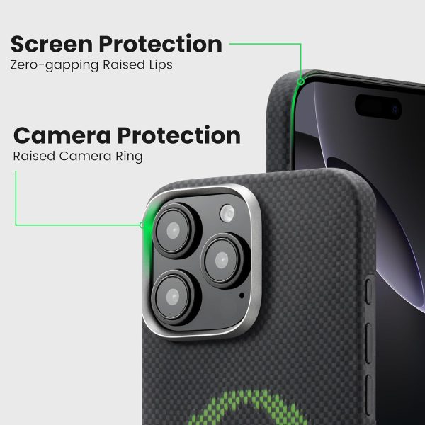 iPhone 16 Pro Pitaka Luminous Tactile Woven Case - Alien - Image 3