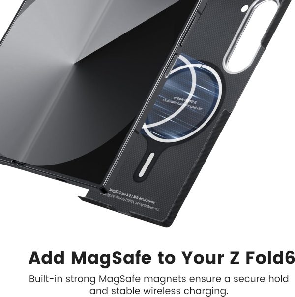 Galaxy Z Fold 6 Pitaka MagEZ Case 5 Aramid Fiber Made - Black/Grey - Image 5