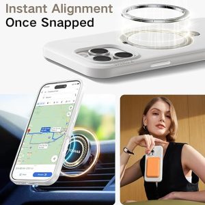 Apple iPhone 16 Pro Max Ostand Spin Fusion Series Case by Torras - Ivory White - Image 3
