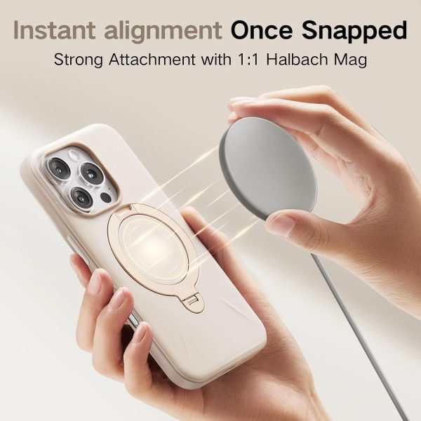 Apple iPhone 16 Pro Ostand Spin Fusion Series Case by Torras - Desert Gold - Image 6