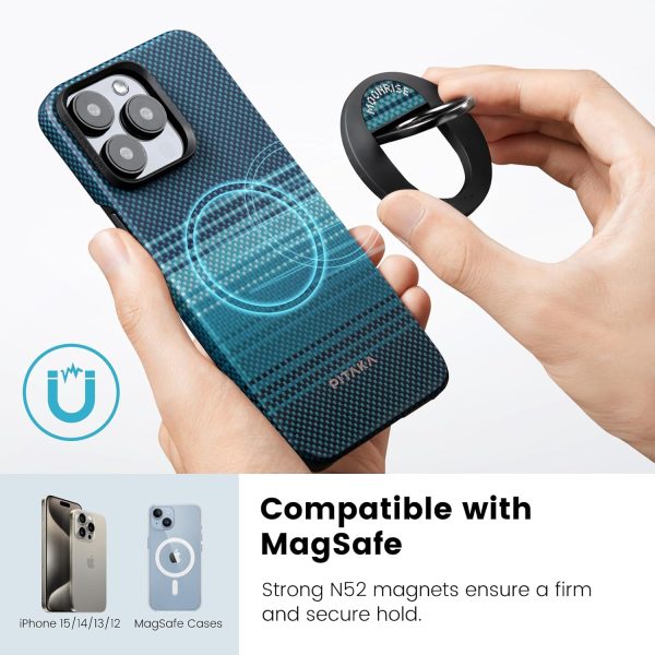 71uUJHVpwSL._AC_SL1500_ PITAKA MagEZ Grip 3 Compatible with MagSafe Ring for iPhone 16/15/14/13/12 - Moonrise - Image 8