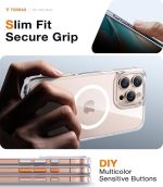 Apple iPhone 16 Pro Diamond Mag Series Case by Torras - Clear - Image 3