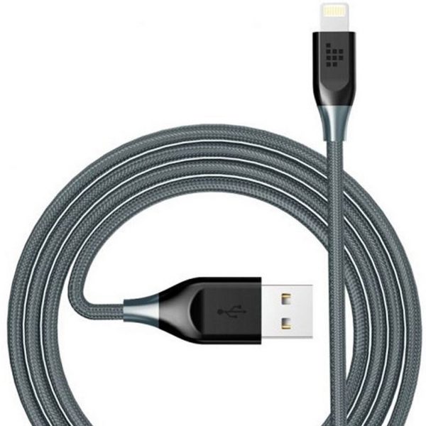 Tronsmart LTA14 Nylon 4ft Lightning Cable - Grey - BB - Image 1