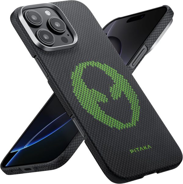 813UfcZAMUL._AC_SL1500_ iPhone 16 Pro Pitaka Luminous Tactile Woven Case - Alien - Image 1