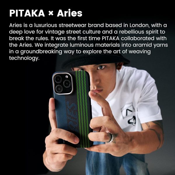 iPhone 16 Pro Pitaka Luminous Tactile Woven Case - Credit Card - Image 4