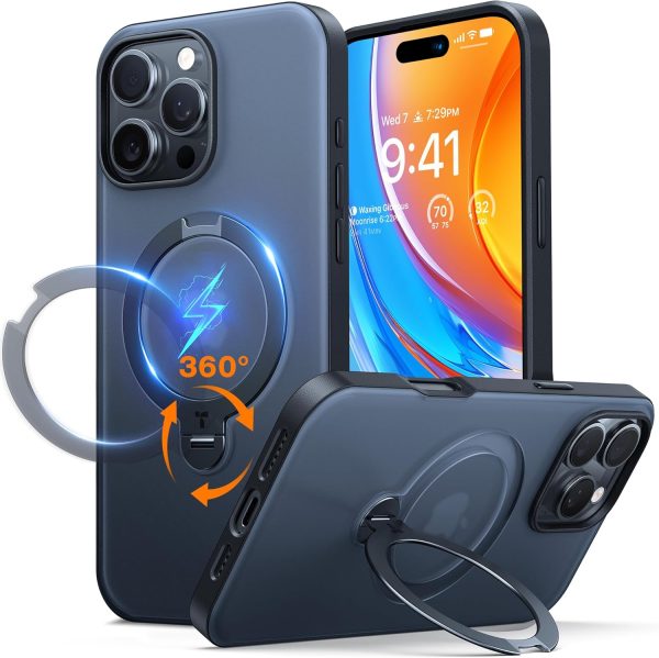 81ffix9bZrL._AC_SL1500_ Apple iPhone 16 Pro Max Ostand Spin Series Case by Torras - Black best price in pakistan