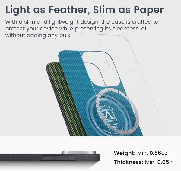 iPhone 16 Pro Pitaka Luminous Tactile Woven Case - Credit Card - Image 3