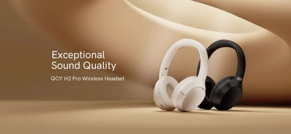 Qcy-H2-Pro-43dB-hybrid-Active-Noice-Cancellation-Overhead-Earphone-products-Deximpo-1 QCY H2 Pro Wireless Headphones Bluetooth 5.3 BASS Mode Earphones HIFI 3D Stereo Headset - Black - GC - Image 9