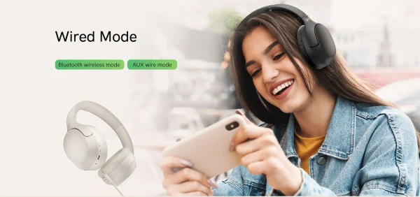 Qcy-H2-Pro-43dB-hybrid-Active-Noice-Cancellation-Overhead-Earphone-products-Deximpo-5 QCY H2 Pro Wireless Headphones Bluetooth 5.3 BASS Mode Earphones HIFI 3D Stereo Headset - Black - GC - Image 6