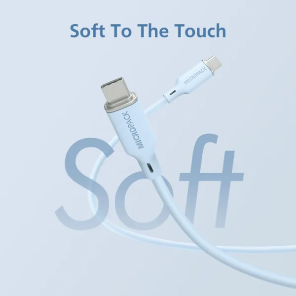 003_720x Micropack USB-C to USB-C 60W Soft Silicone Cable MC-C60 - Black - GC - Image 3