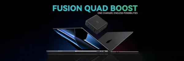 100-Watt-Charger-Banner-Desktop-4 Taar Fusion Quad Boost 100W GaN Desktop Charger - Black - Image 4