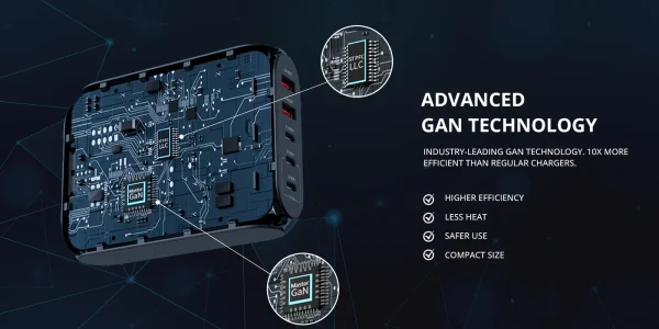 Taar Fusion Mighty 188W GaN Desktop Charger - Black - Image 2