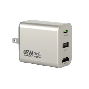 Micropack 65W GaN Wall Charger and Converter MWC-265H - US Plug - Titanium - GC