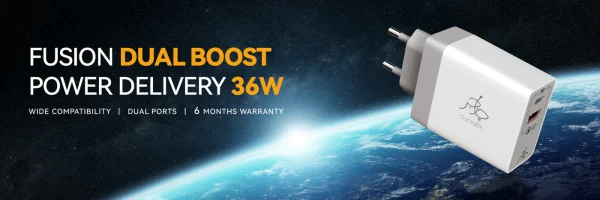 Taar Fusion Dual Boost PD 36W (C to C Cable Included) - White - Image 2