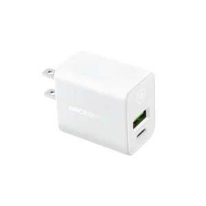 Micropack 33W Fast Charging USB C Wall Charger Dual Port MWC-233PD - US Plug - White - GC