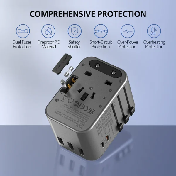 Micropack International Universal Travel Adapter 35W MTA-535 - Black - GC - Image 4