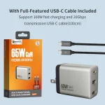 Micropack 65W GaN Wall Charger and Converter MWC-265H - US Plug - Titanium - GC - Image 3