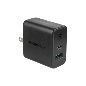 Micropack 65W Phone Charger USB Wall Charger Fast Charge Block MWC-265PD - Black - GC
