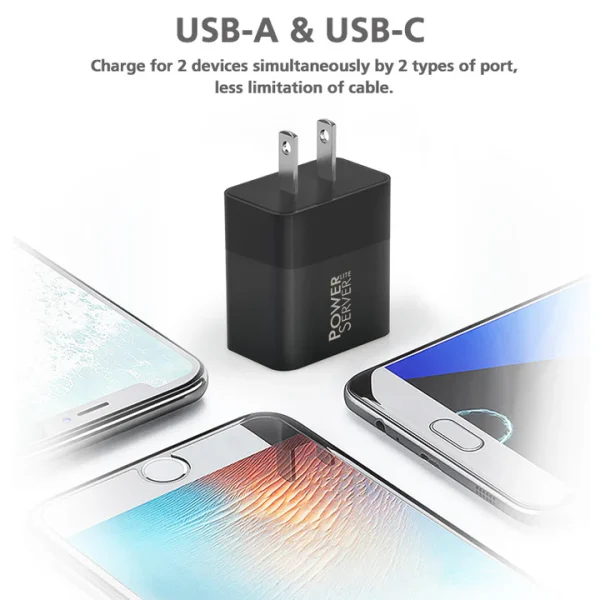 Micropack Wall Charger Dual Port Fast Charging 18 Watt MWC- 248PD - Black - GC - Image 4