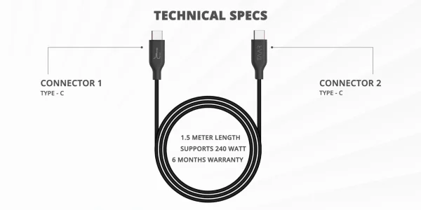 Taar Power Link (240W) 1.5 Meters - Black - Image 3