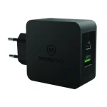 Micropack Wall Charger Dual Port Fast Charging 48 Watt MWC- 248PD - Black - GC
