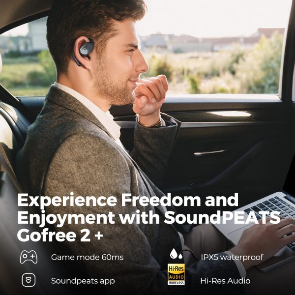 SoundPEATS Gofree 2+ Sports Bluetooth Headphones - Black - BB - Image 5