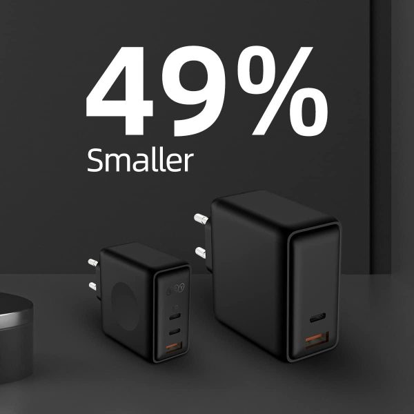 QCY GN203 65W Dual-Port GaN Charger - Black - GC - Image 7