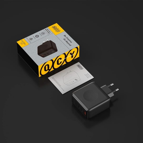 QCY GN203 65W Dual-Port GaN Charger - Black - GC - Image 2