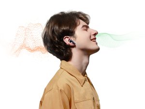 QCY AilyBuds Pro+ ANC Wireless Earbuds Hi Res Audio - Black - GC - Image 3