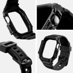 Apple Watch Series 10 46mm Rugged Armor Pro Case With Band by Spigen - ACS08604  - Matte Black - Image 6