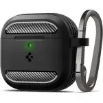 Apple Airpods 4 Rugged Armor Case by Spigen - ACS08642 - Matte Black