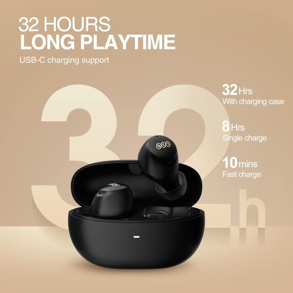 61LlUuowBxL._AC_SL1500_ QCY HT 07 Arc Buds ANC Wireless Earbuds - Black - GC - Image 2