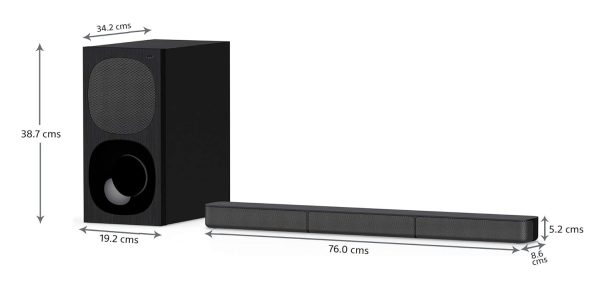Sony HT-S20R Real 5.1ch Dolby Digital Soundbar for TV with subwoofer and Compact Rear Speakers, 5.1ch Home Theatre System - Black - Image 12