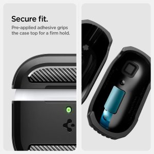 Apple Airpods 4 Rugged Armor Case by Spigen - ACS08642  - Matte Black - Image 3