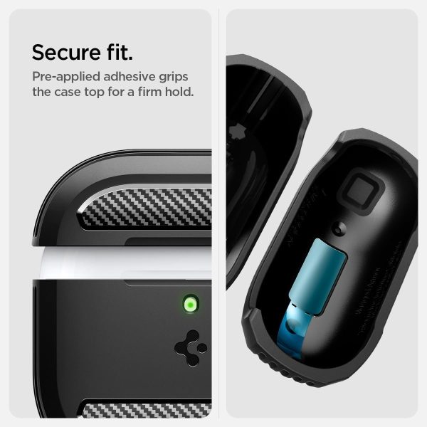 61Uu1nZcuaL._AC_SL1200_ Apple Airpods 4 Rugged Armor Case by Spigen - ACS08642  - Matte Black - Image 3