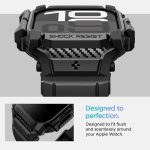 Apple Watch Series 10 46mm Rugged Armor Pro Case With Band by Spigen - ACS08604  - Matte Black - Image 2