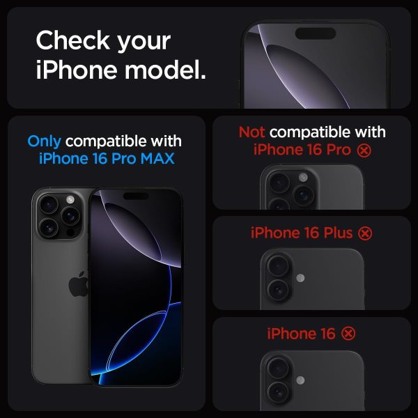 Apple iPhone 16 Pro Max GLAS.tR EZ Fit Privacy Protector By Spigen - AGL07908 - Black - 2 Pack - Image 7