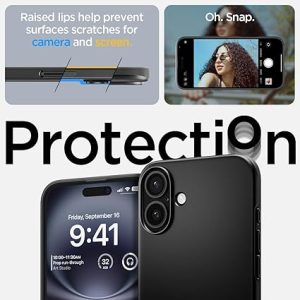 Apple iPhone 16 Plus Thin Fit MagFit Case by Spigen - ACS08060 - Black - Image 3