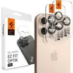 Apple iPhone 16 Pro Max / 16 Pro / 15 Pro Max / 15 Pro Camera Lens Protector GlasTR EZ Fit Optik Pro by Spigen - AGL08862 - Desert Titanium - 2 PACK