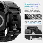 Apple Watch Series 10 46mm Rugged Armor Pro Case With Band by Spigen - ACS08604  - Matte Black - Image 3