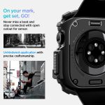 Apple Watch Series 10 46mm Rugged Armor Case by Spigen - ACS08597  - Matte Black - Image 4