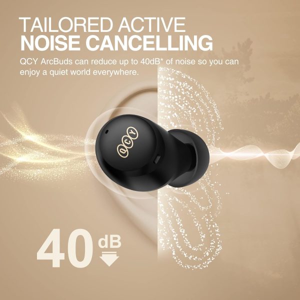 71IOYUSl5BL._AC_SL1500_ QCY HT 07 Arc Buds ANC Wireless Earbuds - Black - GC - Image 6
