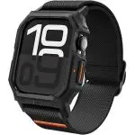 Apple Watch Series 10 46mm Lite Fit Pro Case With Band by Spigen - ACS08609 - Matte Black