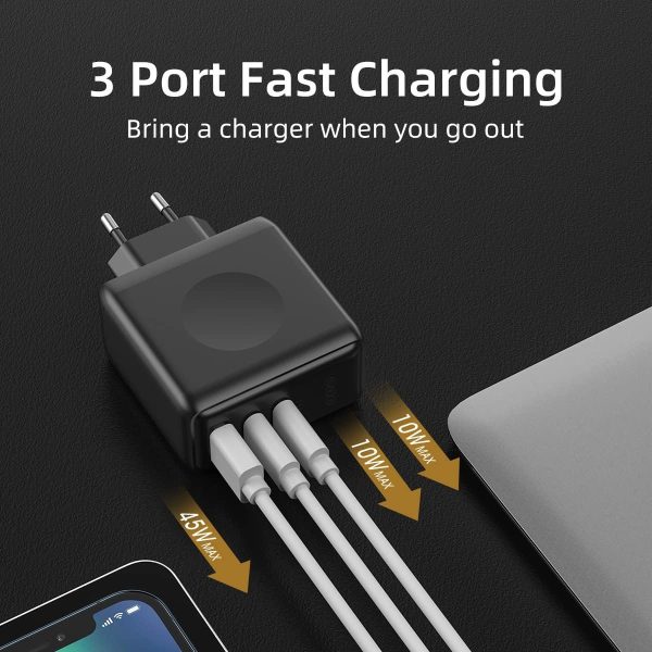 QCY GN203 65W Dual-Port GaN Charger - Black - GC - Image 4