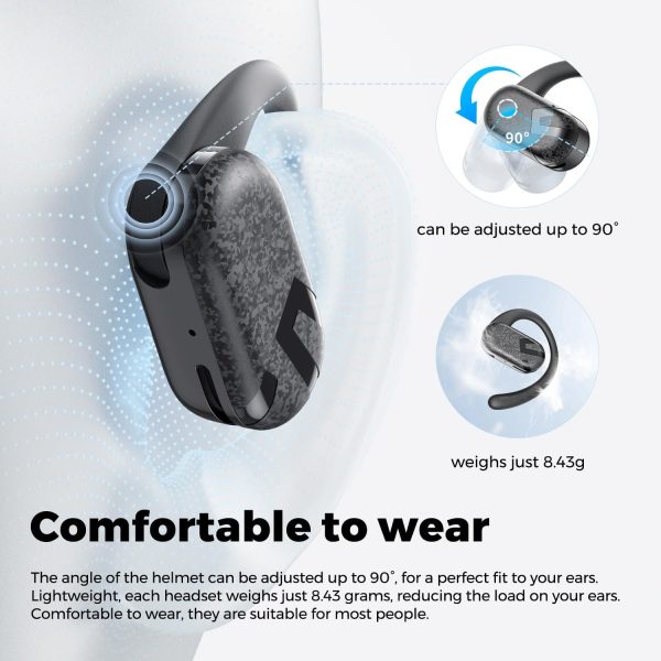 71fJ+b3I8sL._AC_SL1500_ SoundPEATS Breezy Open Ear 90° Adjustable Earphones - Black - BB - Image 8