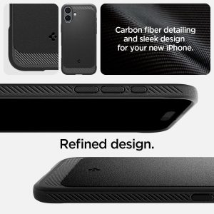 Apple iPhone 16 Pro Rugged Armor MagFit Case by Spigen - ACS08115 - Black - Image 7